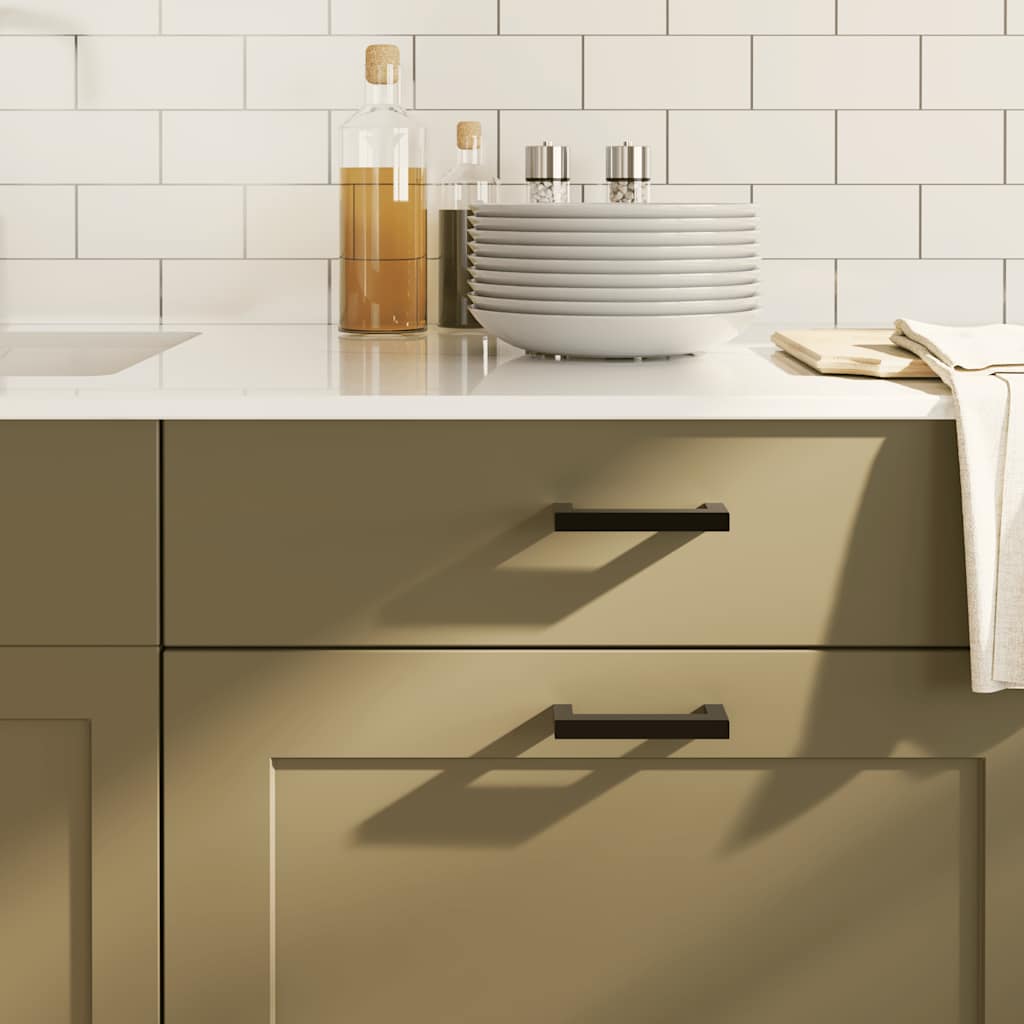 vidaXL Möbelgriffe 10 Stk. Silbern 64 mm Edelstahl