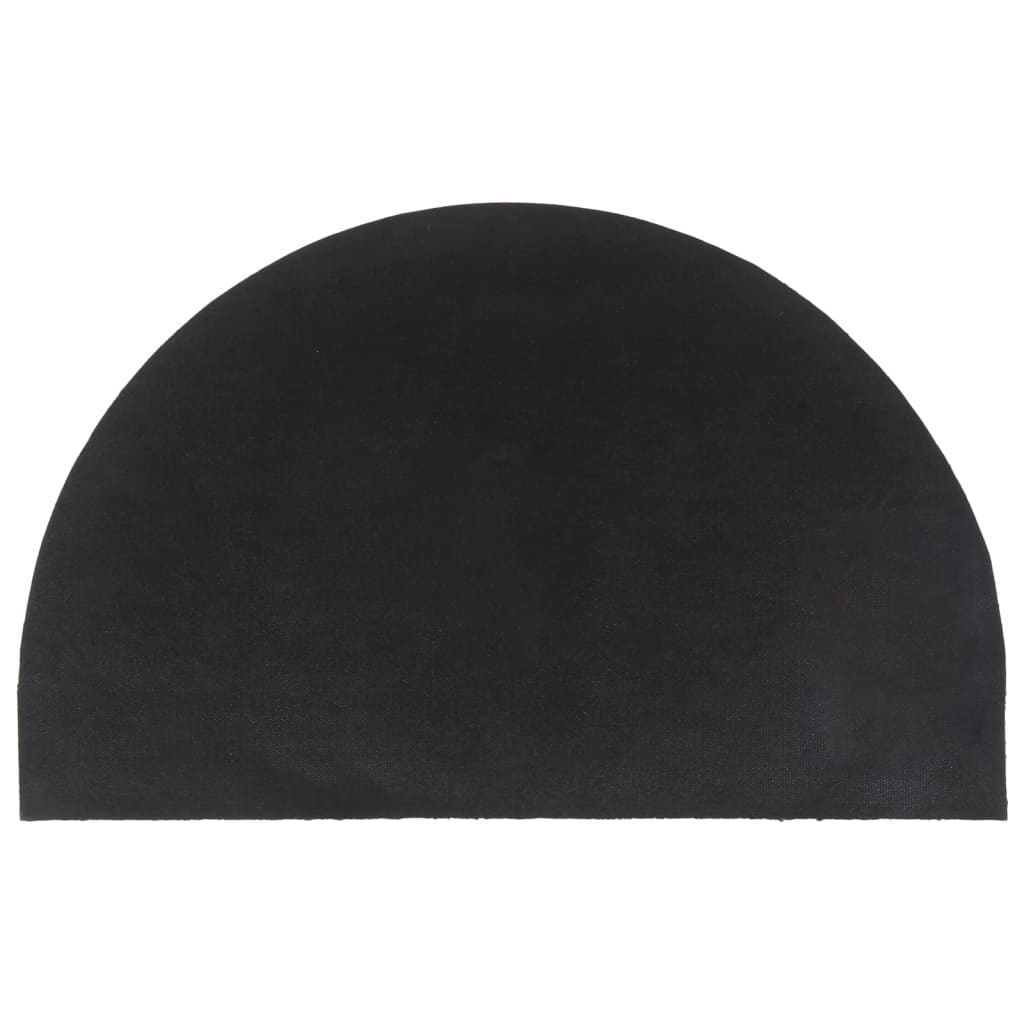 vidaXL Fußmatte Natur Halbrund 50x80 cm Kokosfaser Getuftet