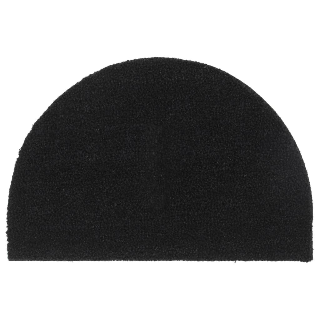 vidaXL Fußmatte Natur Halbrund 50x80 cm Kokosfaser Getuftet