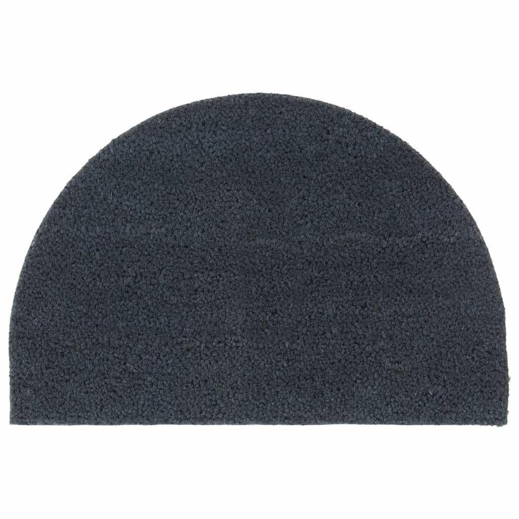 vidaXL Fußmatte Natur Halbrund 50x80 cm Kokosfaser Getuftet