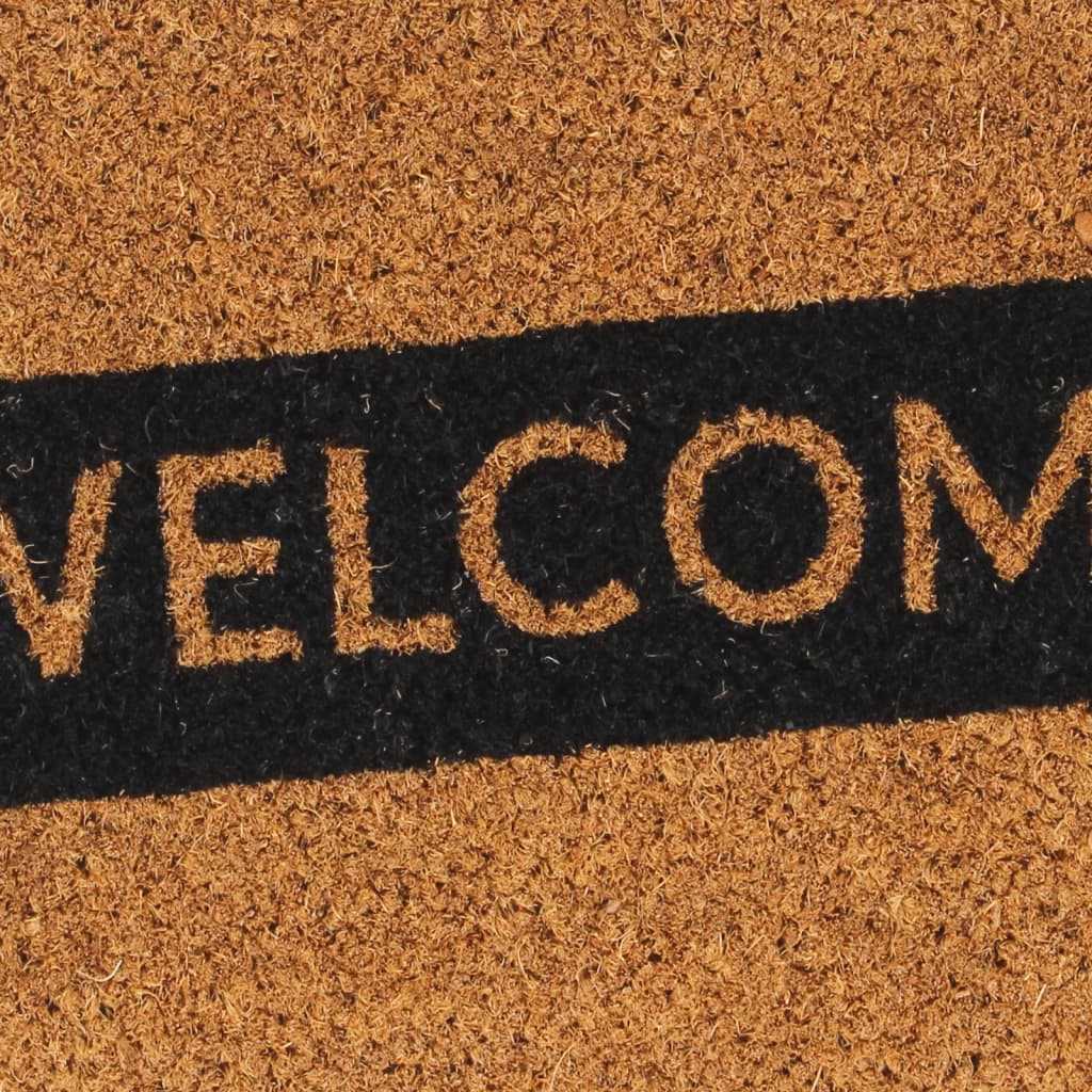 vidaXL Fußmatte Natur 45x75 cm Kokosfaser Getuftet