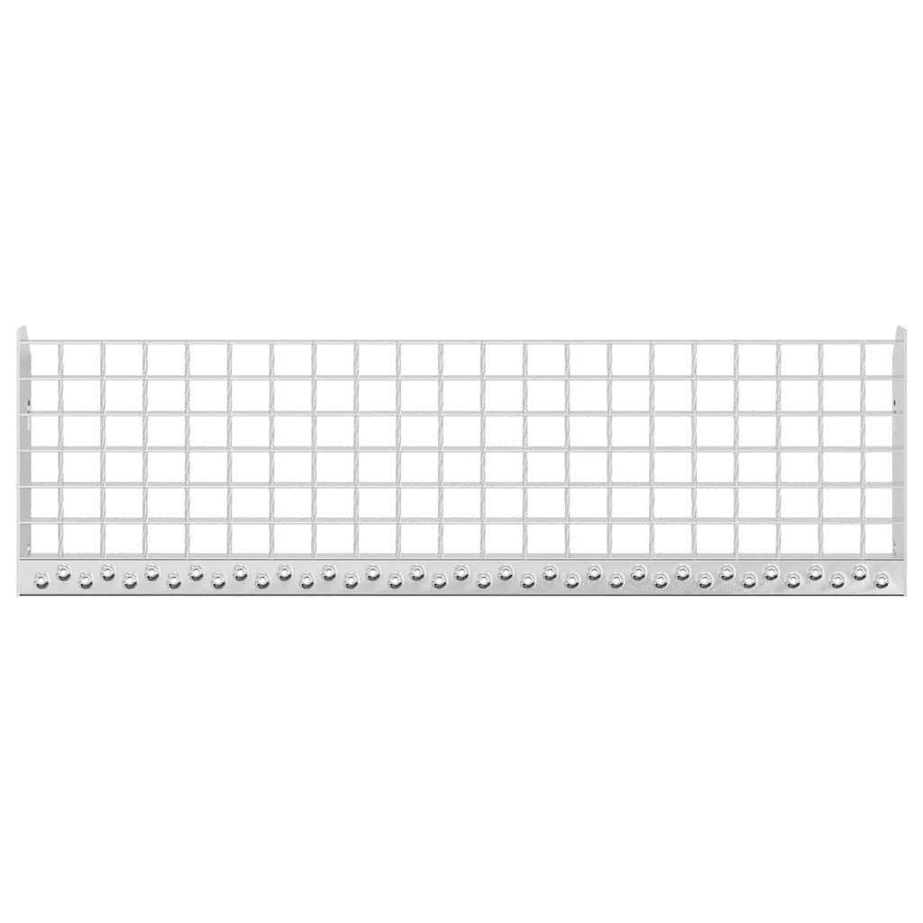vidaXL Gitterroststufe 60x24x7 cm Verzinkter Stahl