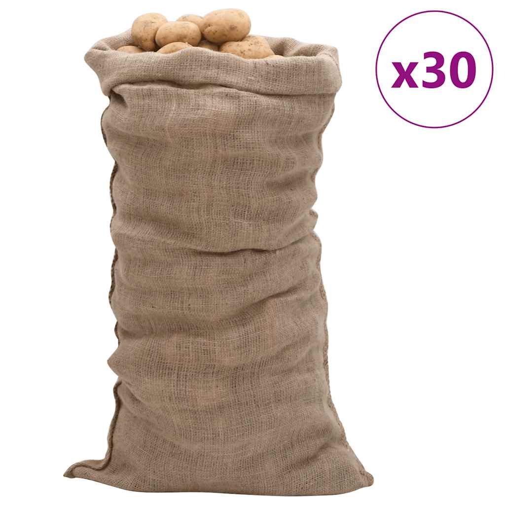 vidaXL Jutesäcke 5 Stück 60 x 105 cm 100 % Jute 220 g/m²