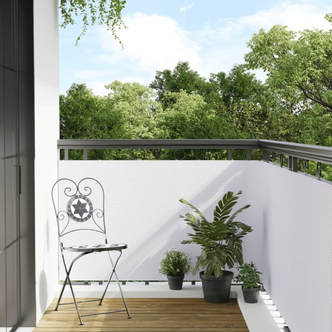 vidaXL Balkon-Sichtschutz Anthrazit 300x80 cm Poly Rattan