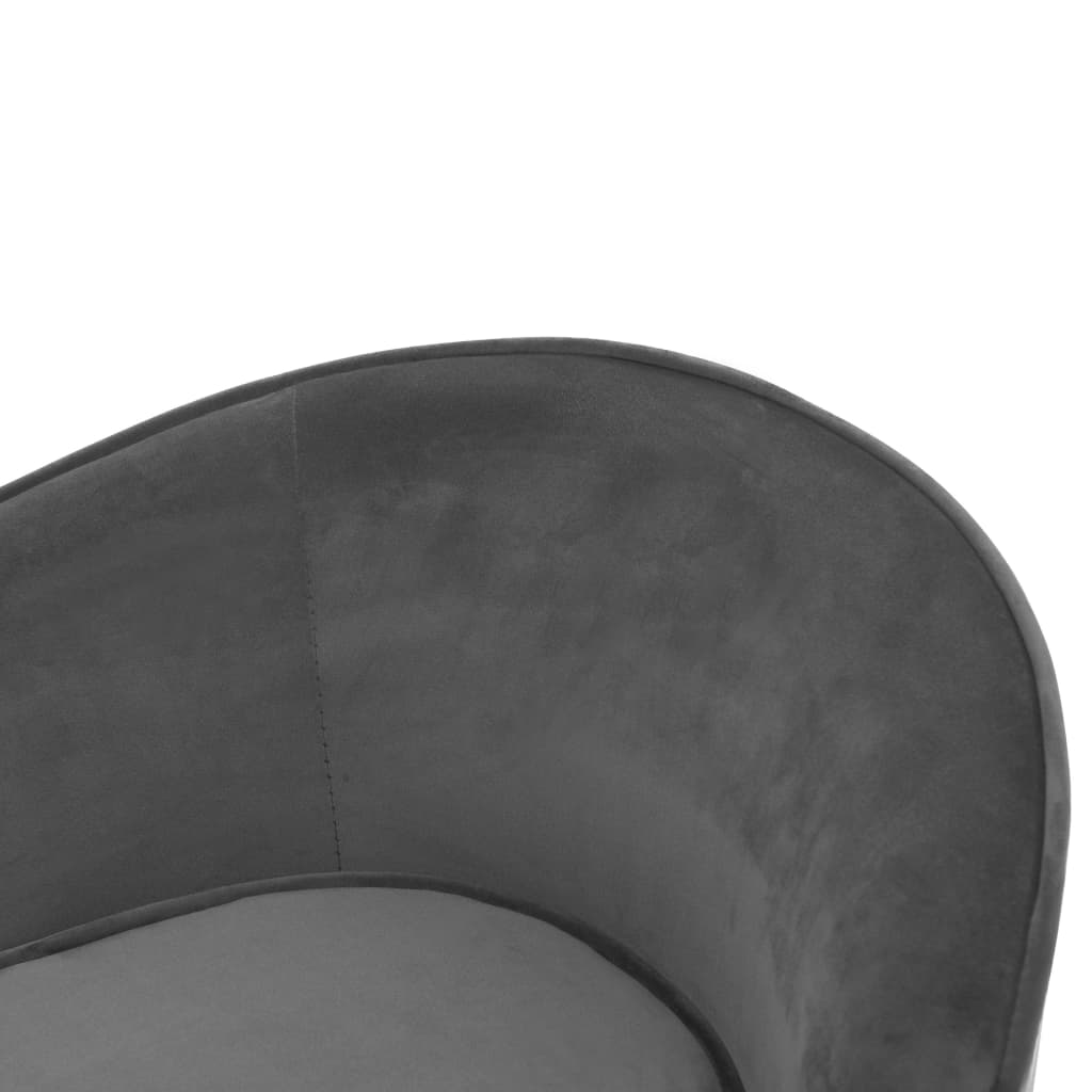 vidaXL Hundesofa Grau 69x49x40 cm Plüsch und Kunstleder
