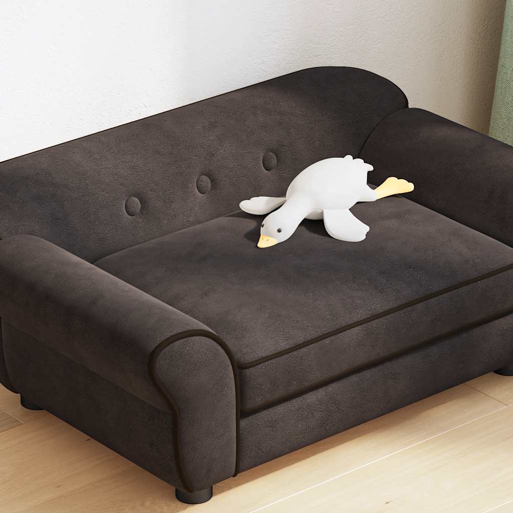 vidaXL Hundesofa Braun 72x45x30 cm Plüsch