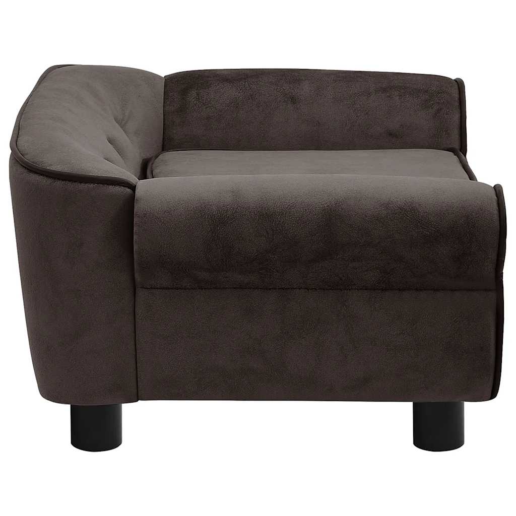 vidaXL Hundesofa Braun 72x45x30 cm Plüsch