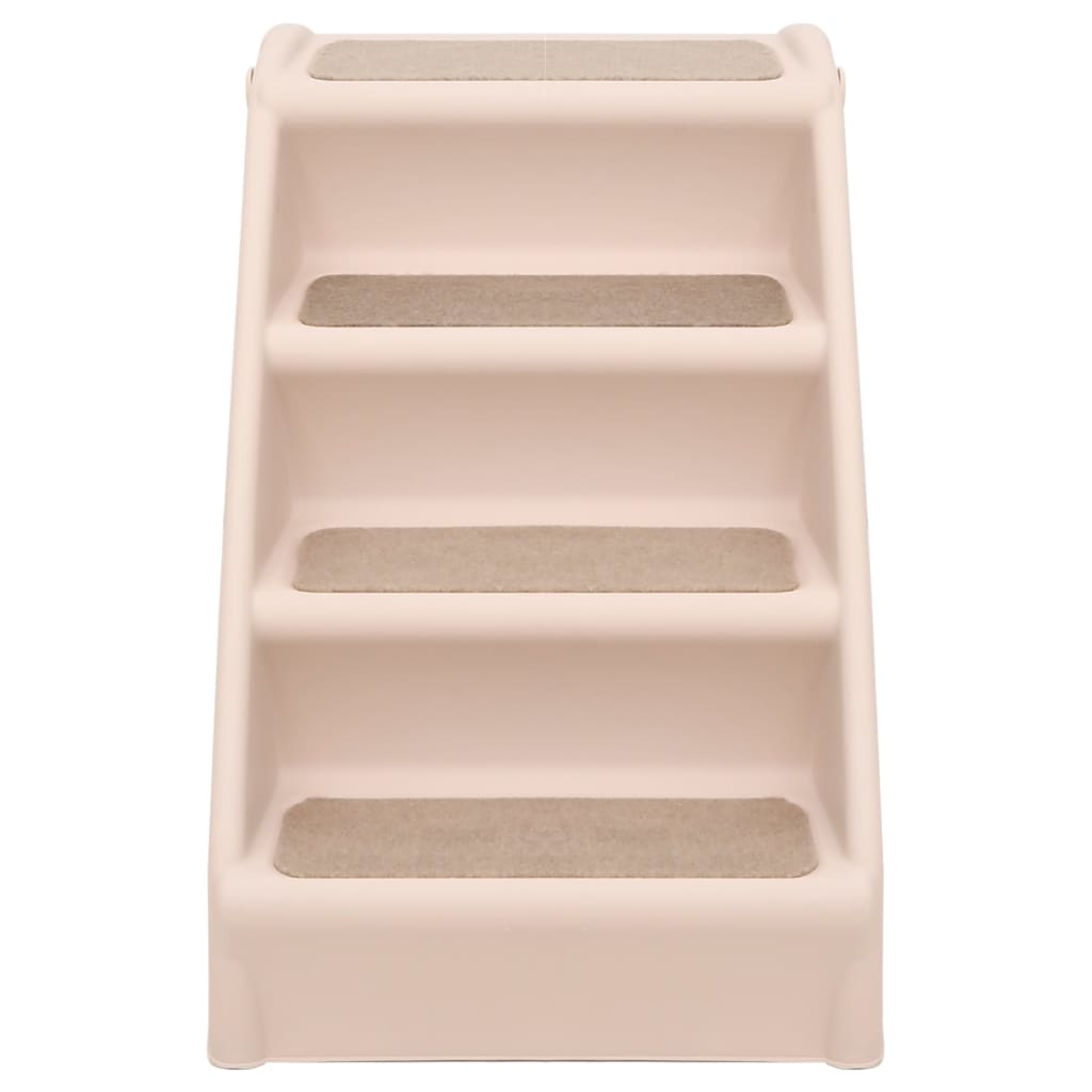 vidaXL Hundetreppe Klappbar Creme 62x40x49,5 cm
