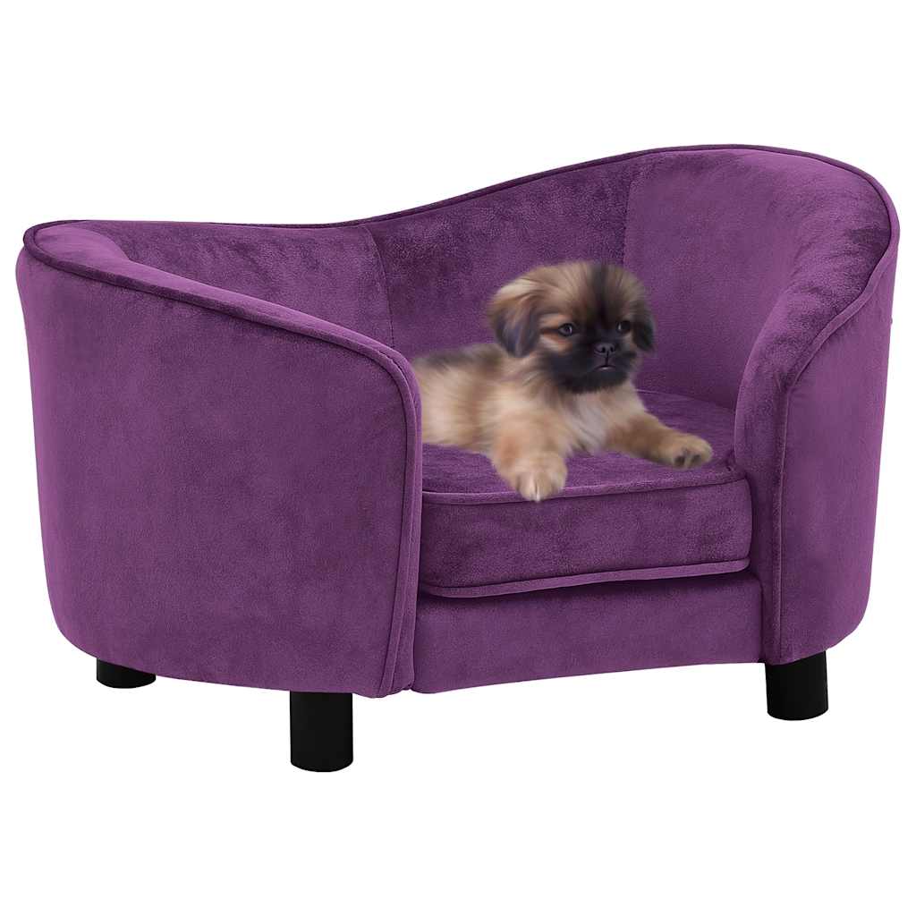 vidaXL Hundesofa Grau 69x49x40 cm Plüsch