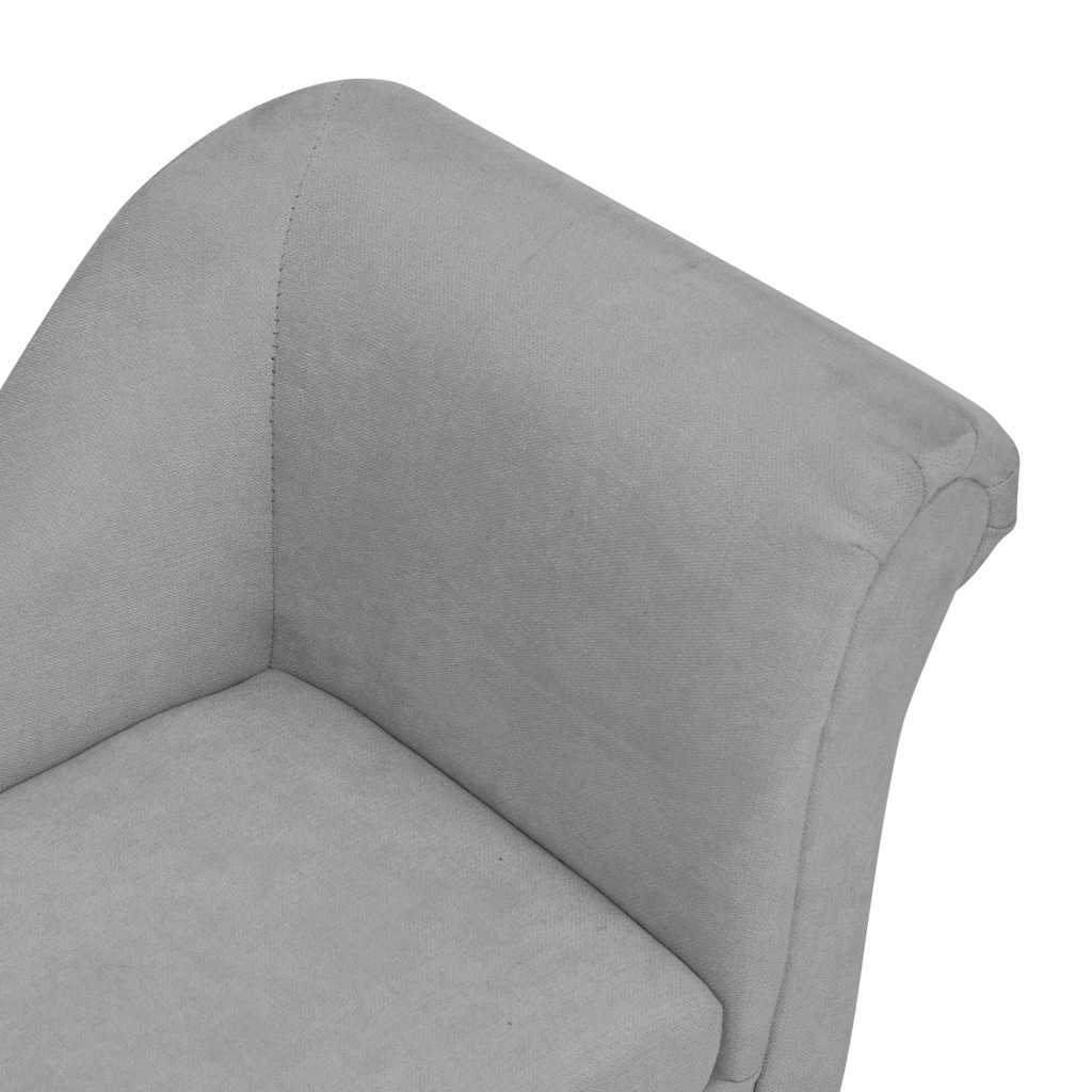 vidaXL Hundesofa mit Kissen Grau 83x44x44 cm Plüsch