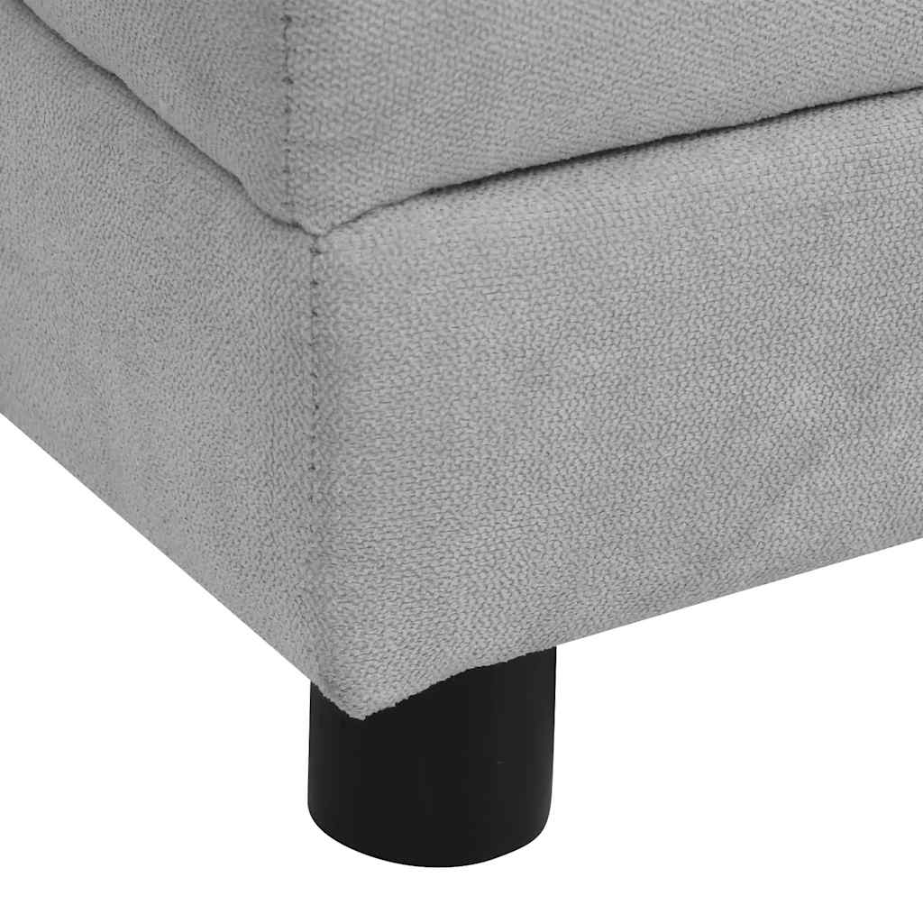 vidaXL Hundesofa mit Kissen Grau 83x44x44 cm Plüsch