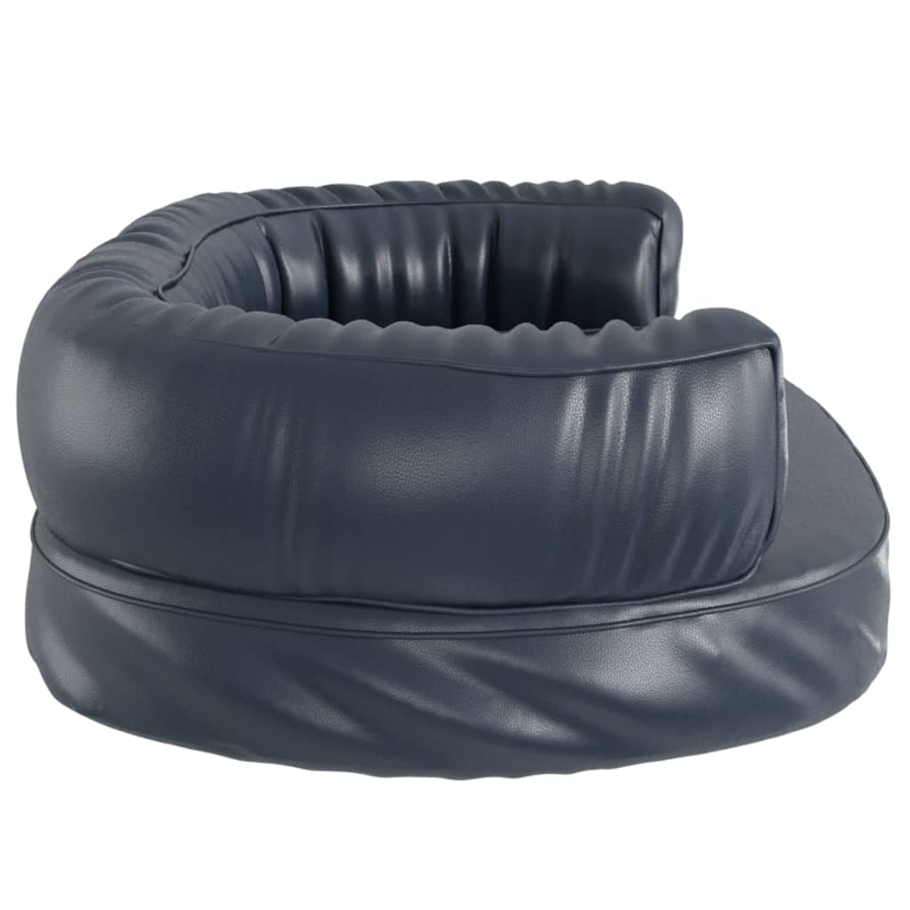 vidaXL Hundebett Ergonomisch Schaumstoff Dunkelblau 60x42cm Kunstleder