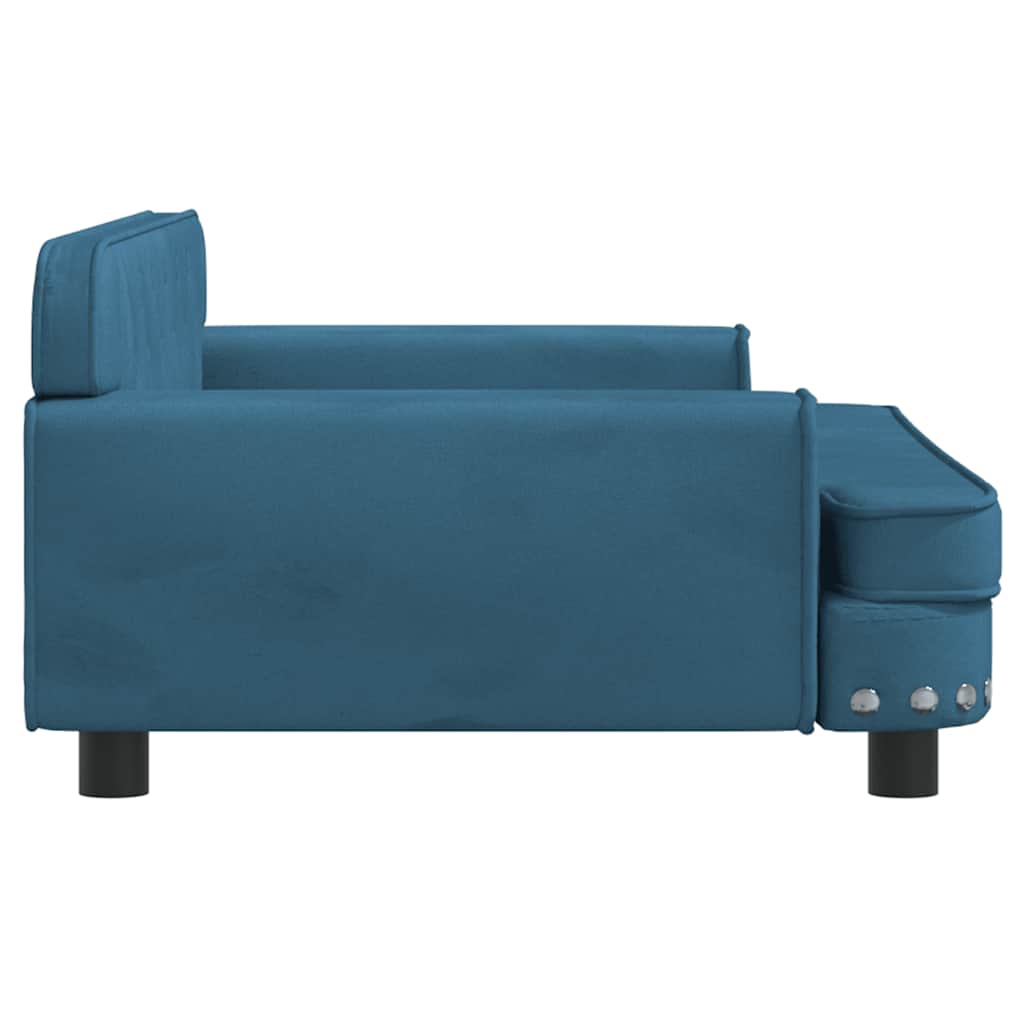 vidaXL Hundebett Blau 90x53x30 cm Samt