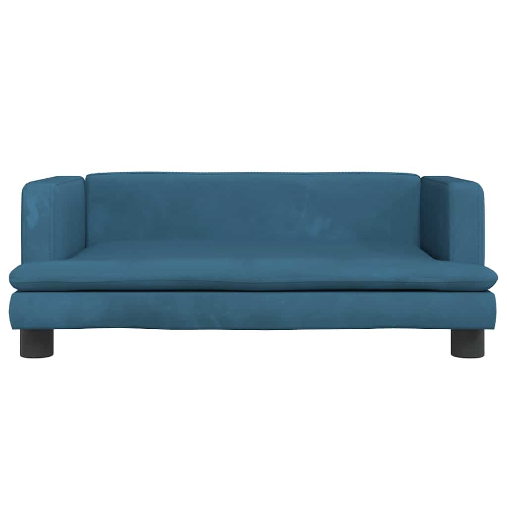 vidaXL Hundebett Blau 80x45x30 cm Samt