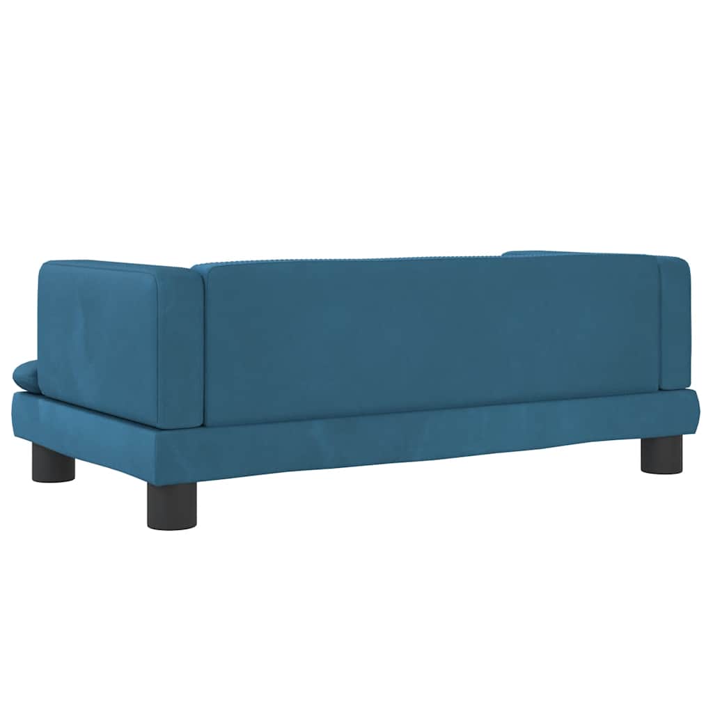vidaXL Hundebett Blau 80x45x30 cm Samt