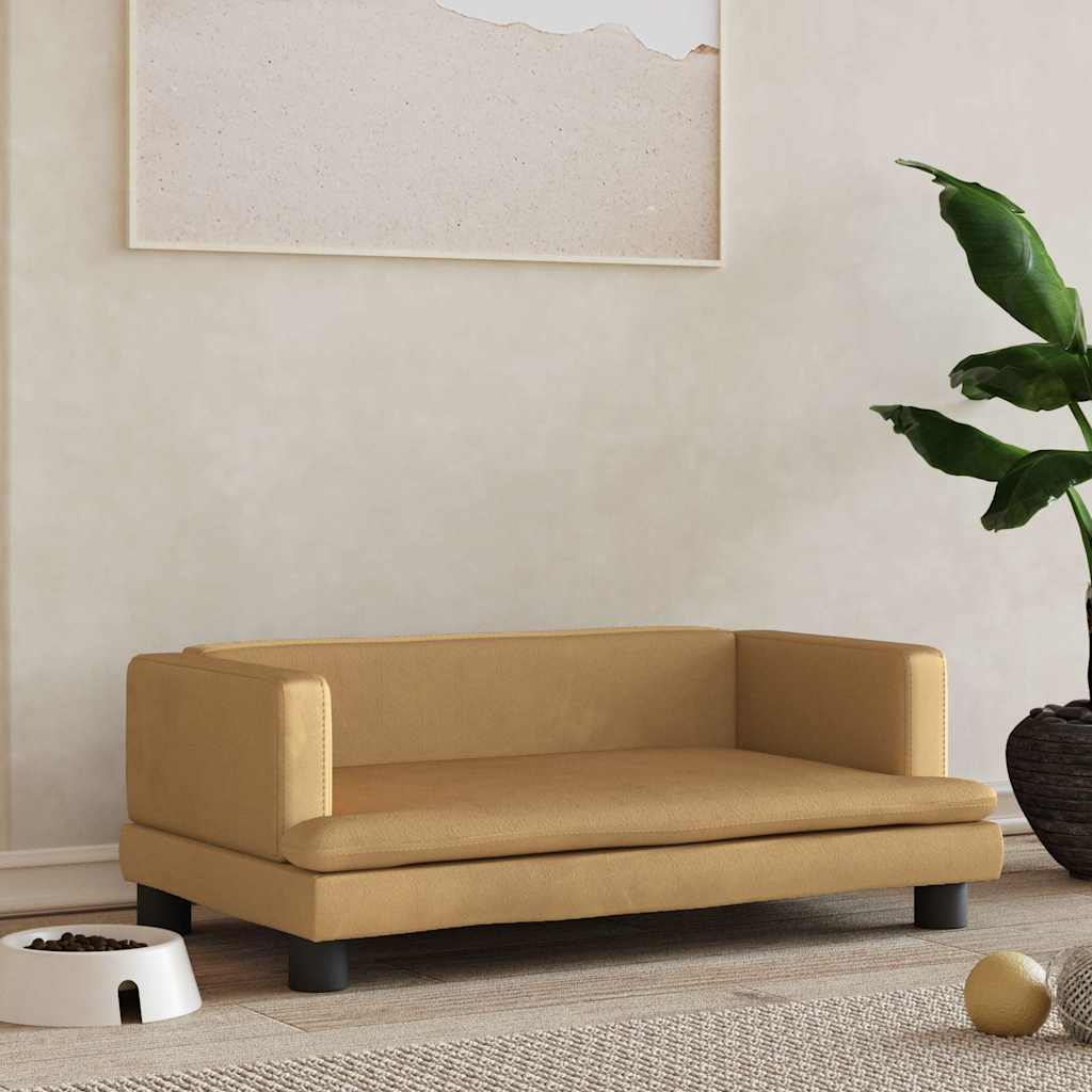 vidaXL Hundebett Blau 80x45x30 cm Samt