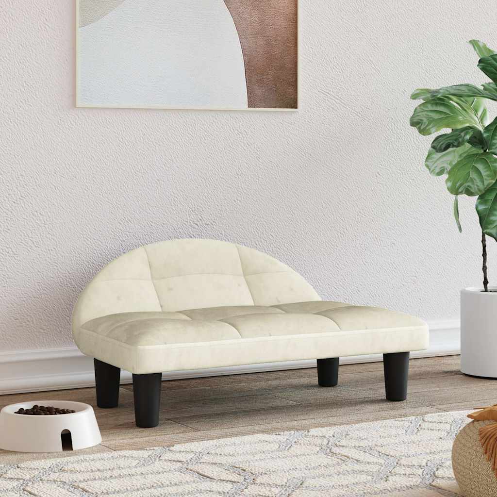 vidaXL Hundebett Creme 70x52x30 cm Stoff