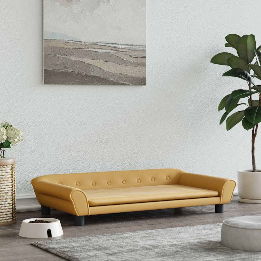 vidaXL Hundebett Blau 100x50x21 cm Samt