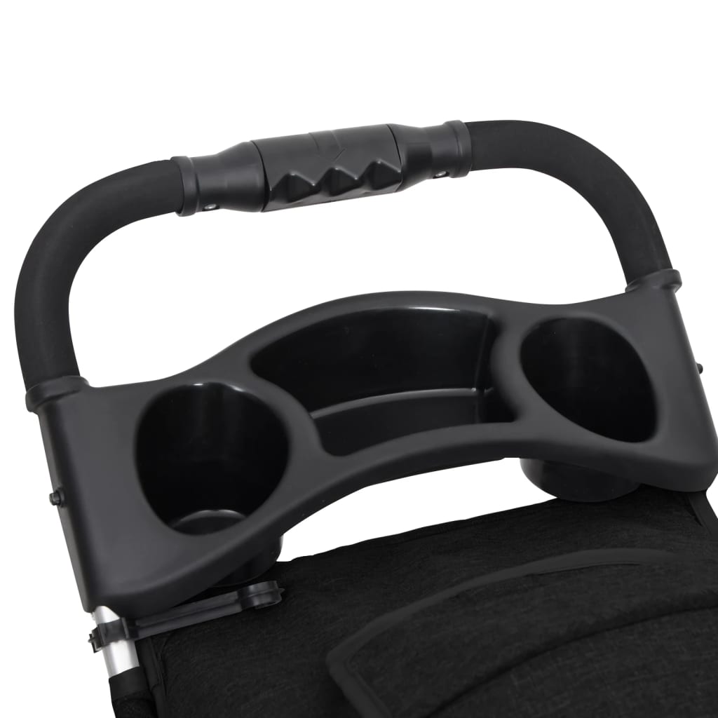 vidaXL Hundewagen Faltbar Schwarz 80x46x98 cm Oxford-Gewebe