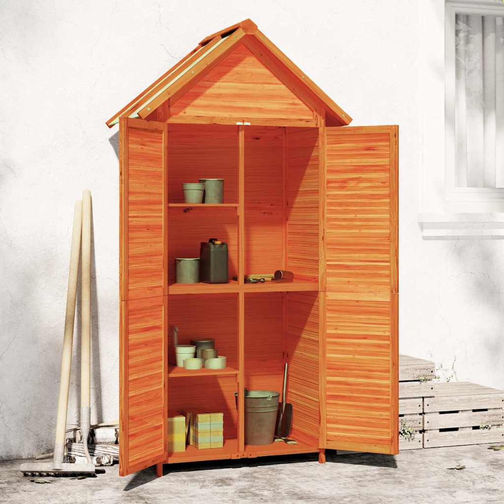 vidaXL Geräteschuppen Braun 89x52,5x175 cm Massivholz Kiefer