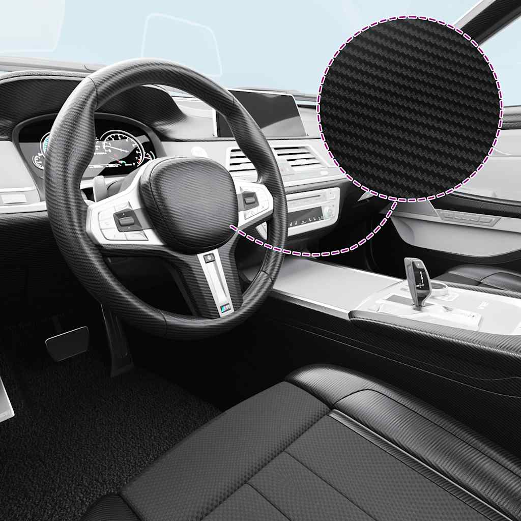 vidaXL Autofolie 3D Schwarz 100x150 cm