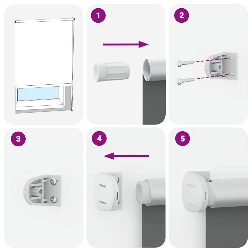 vidaXL Verdunkelungsrollo Verdunklungsrollo 80 x 175 cm weiß