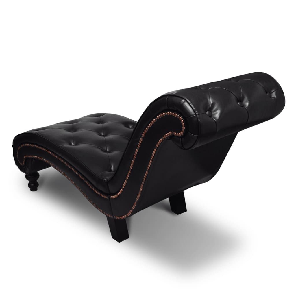 vidaXL Chaiselongue Braun Kunstleder