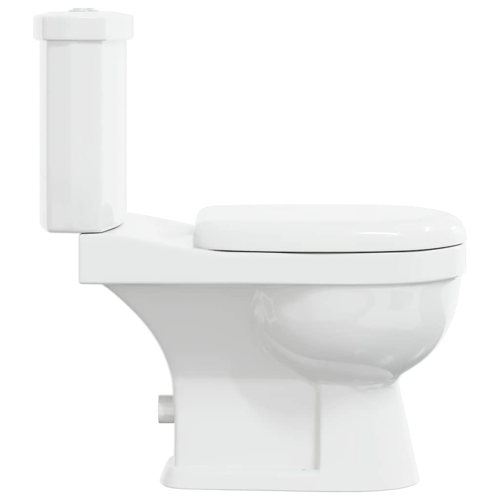 Toilette mit Spülkasten Weiß