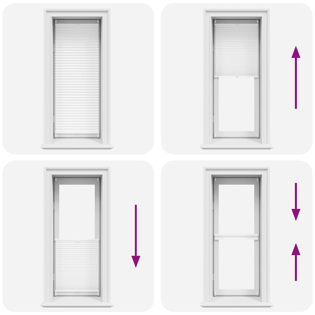 vidaXL Verdunklungsplissee 40×100 cm Weiß