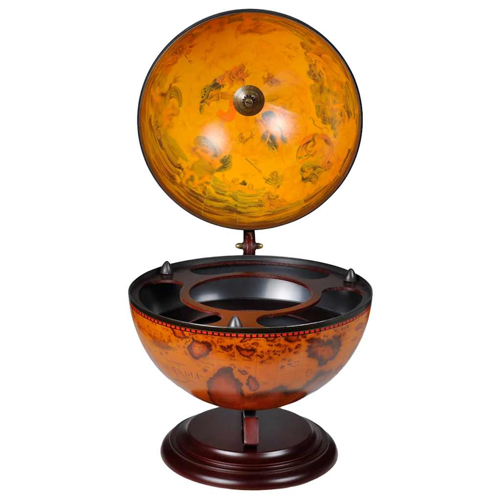 vidaXL Globus-Minibar Flaschenregal Eukalyptusholz