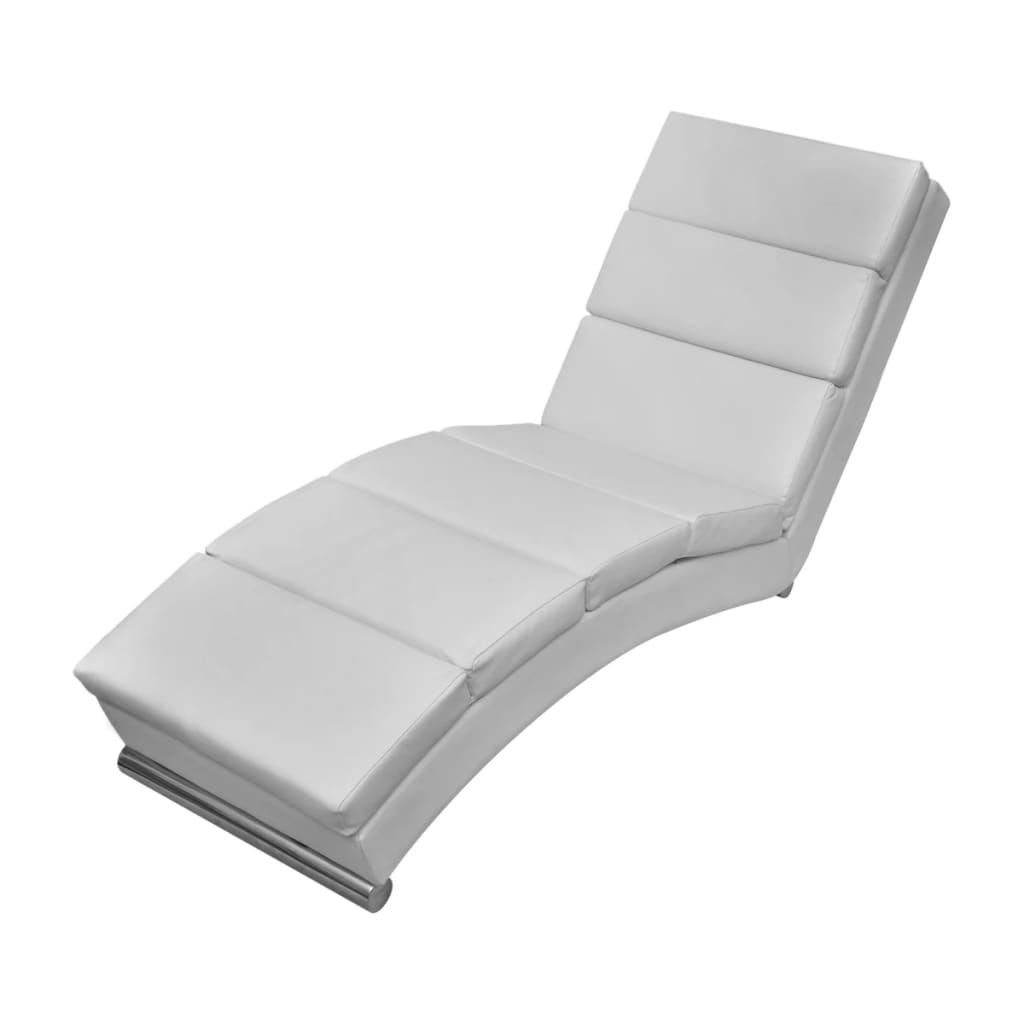 vidaXL Chaiselongue Schwarz Kunstleder