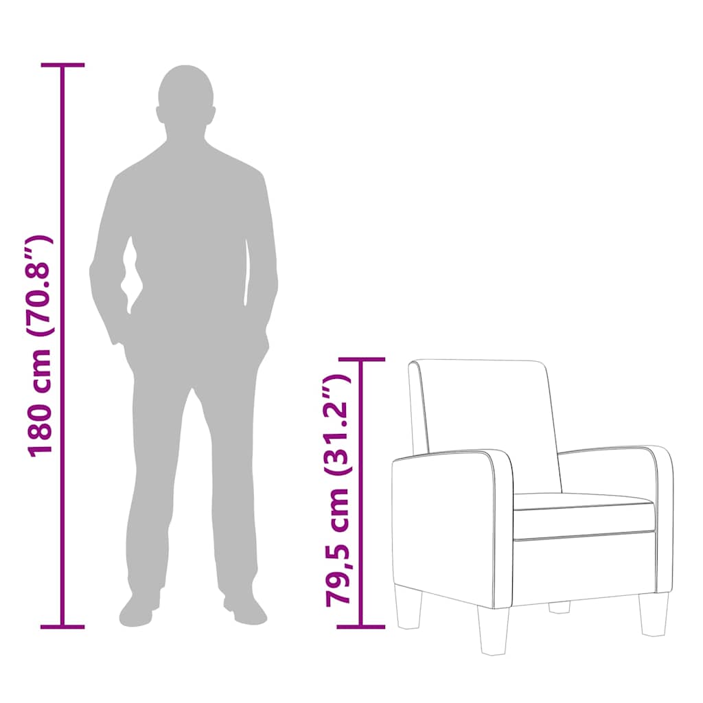 vidaXL Sessel Braun Kunstleder