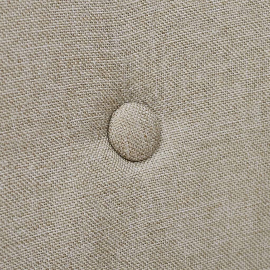 vidaXL Esszimmerstühle 2 Stk. Beige Stoff und Massivholz Eiche