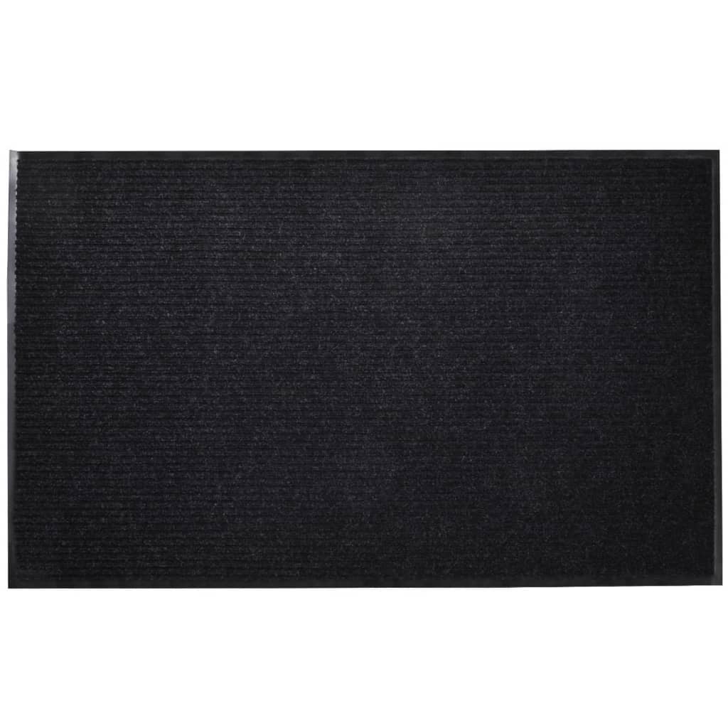 vidaXL Türmatte Schwarz 90 x 60 cm PVC