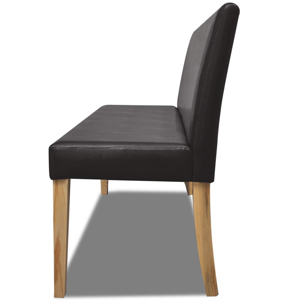 vidaXL Sitzbank 139,5 cm Dunkelbraun Kunstleder