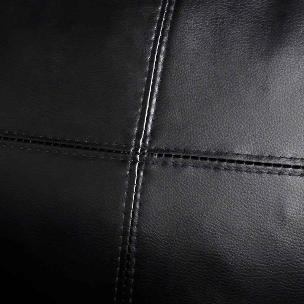 vidaXL L-förmiges Sofa 3-Sitzer Kunstleder Schwarz