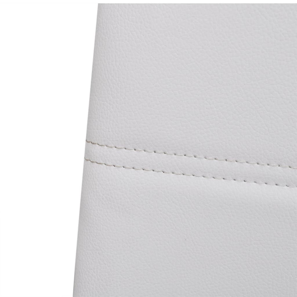 vidaXL Freischwinger 2 Stk. Weiß Kunstleder