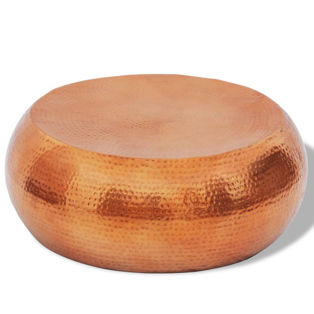 vidaXL Couchtisch aus gehämmertem Aluminium Silbern