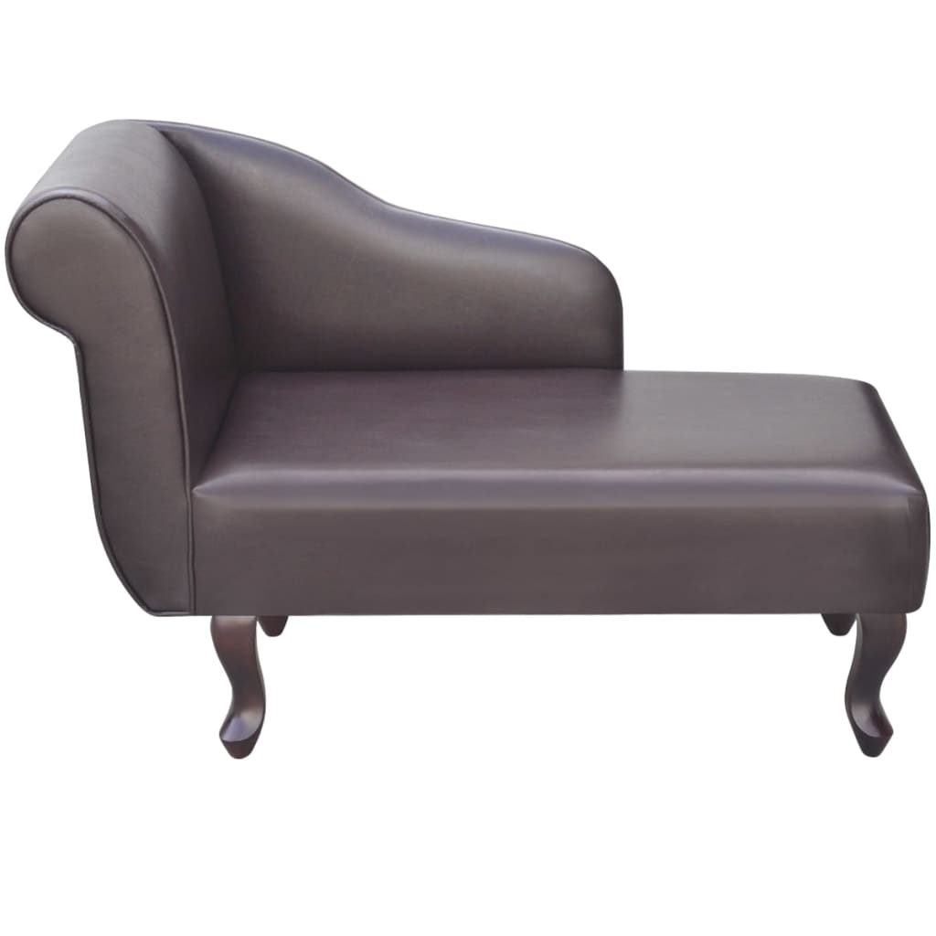 vidaXL Chaiselongue Braun Kunstleder