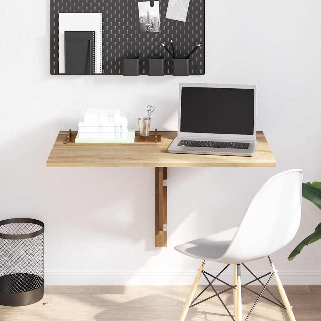 vidaXL Wandklapptisch Eiche 100x60 cm