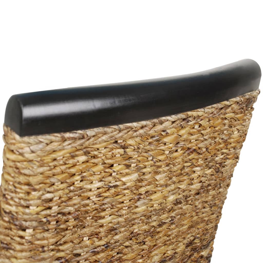 vidaXL Esszimmerstühle 2 Stk. Abaca und Mango Massivholz