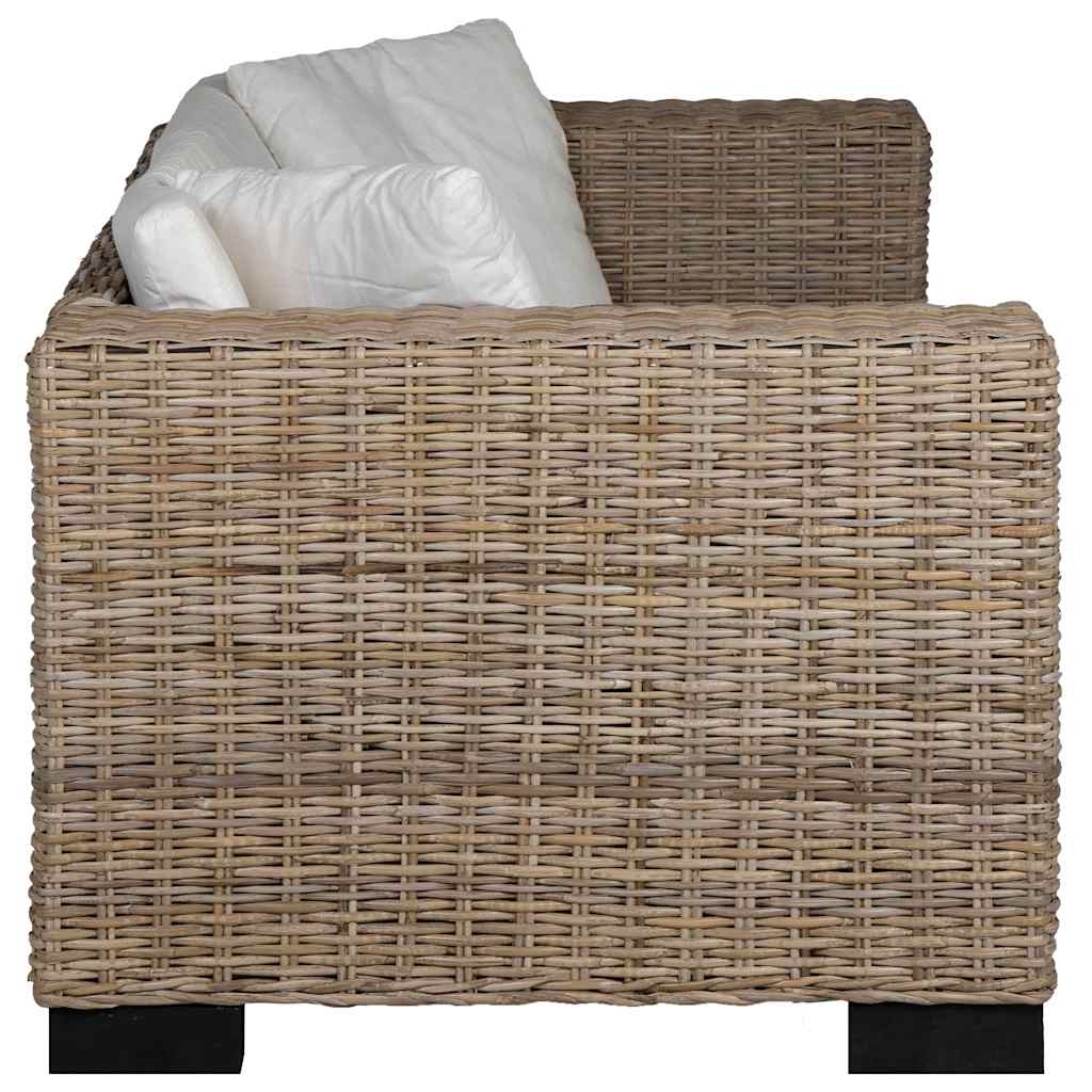 vidaXL 2-Sitzer Sofa Echtes Rattan