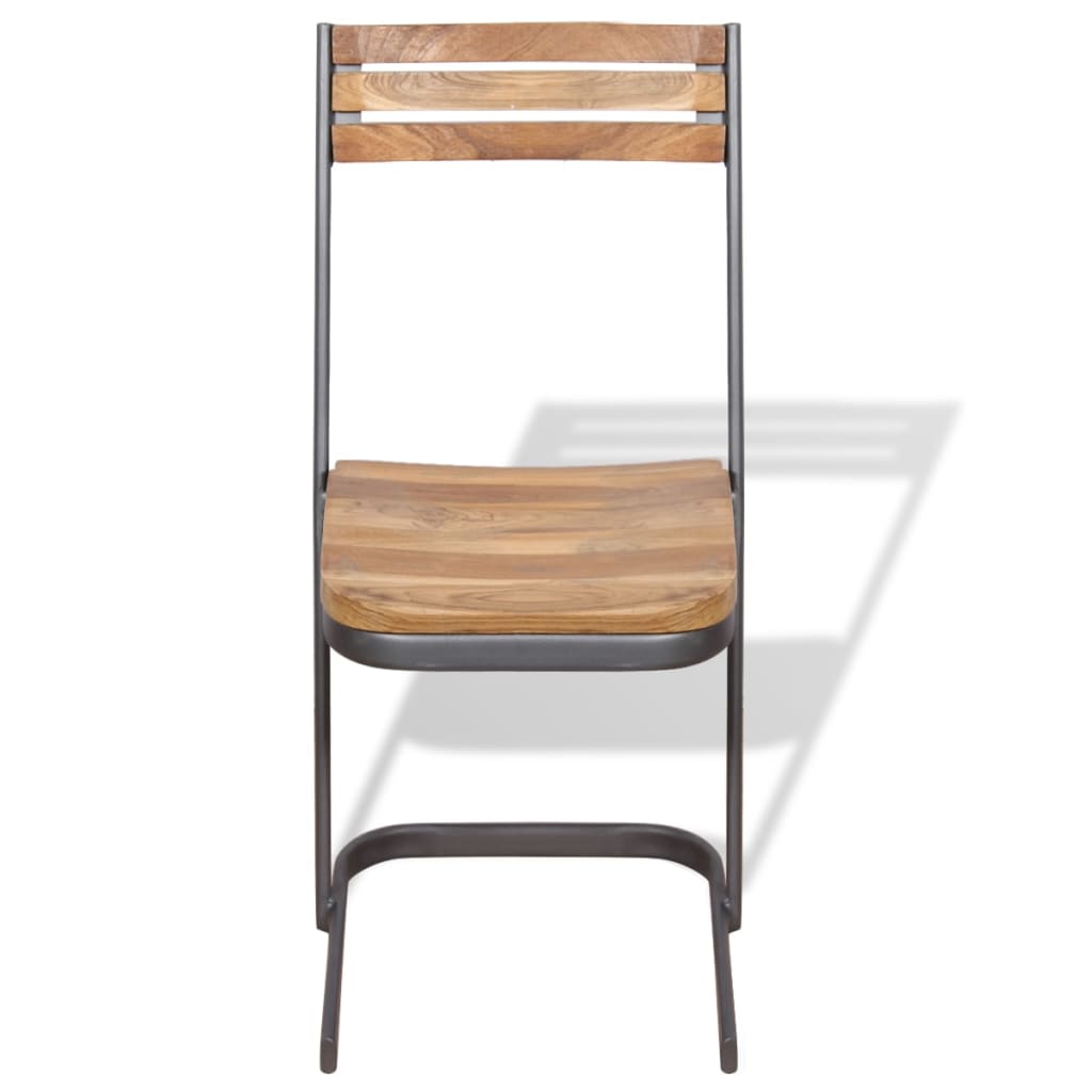 vidaXL Esszimmerstühle 2 Stk. Massivholz Teak