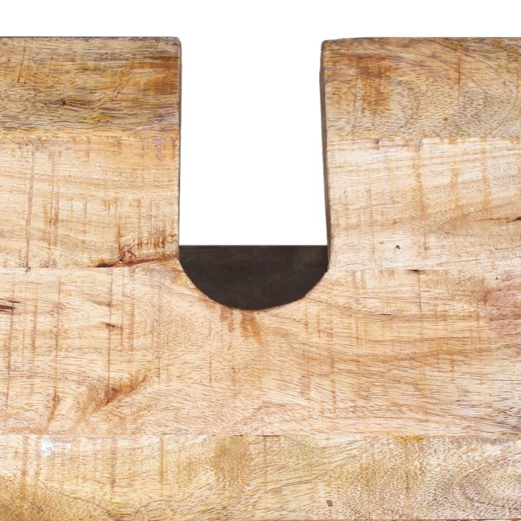 vidaXL Badkommode mit Spiegel & 2 Seitenschränke Massivholz Mango