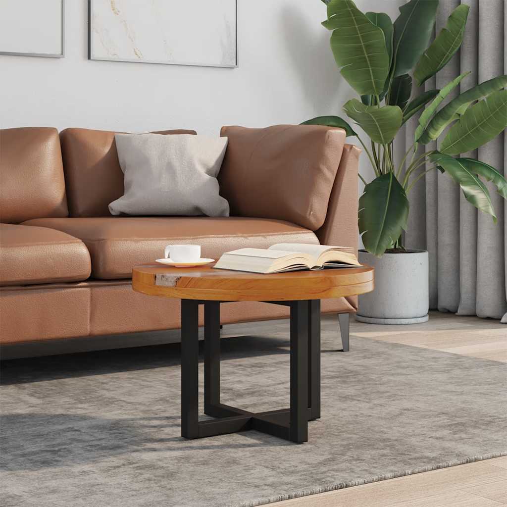 vidaXL Couchtisch Teak Harz 60 cm