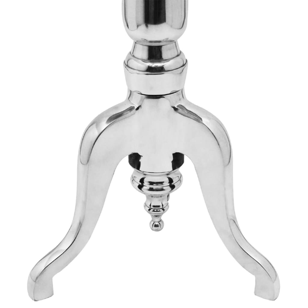 vidaXL Beistelltisch Rund Aluminium Silbern