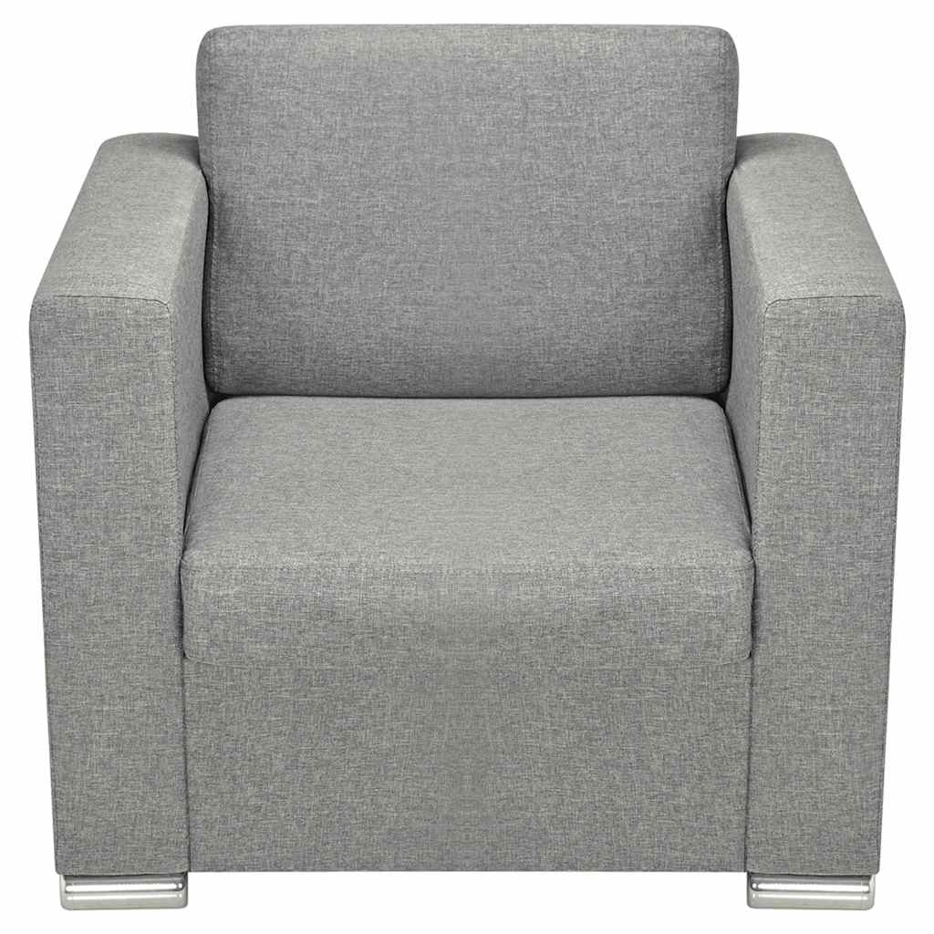 vidaXL Sessel Hellgrau Stoff