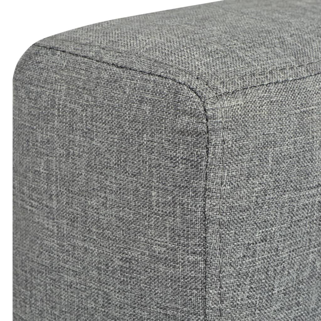 vidaXL Sofa 2-Sitzer Stoff Hellgrau