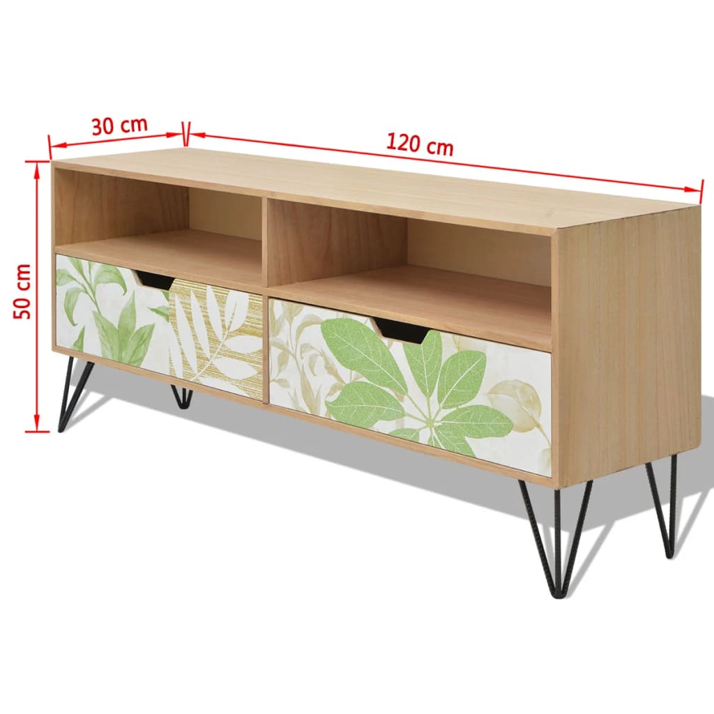 vidaXL TV-Schrank MDF 120x30x50 cm Braun