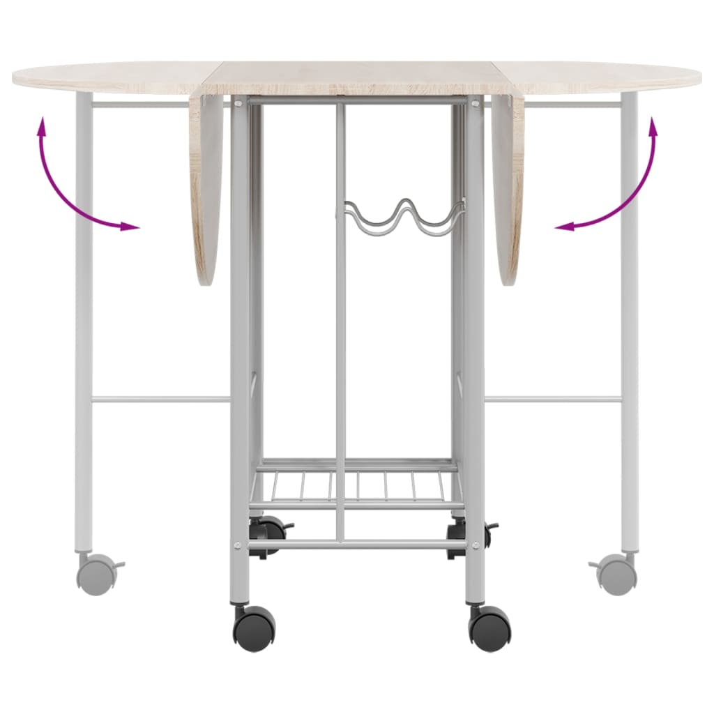 vidaXL Ausklappbarer Esstisch fünfteilig MDF